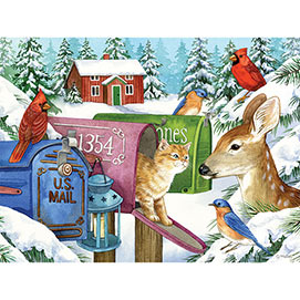 Winter Mailboxes 300 Large Piece Jigsaw Puzzle
