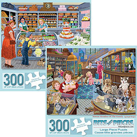 Set of 2: Joseph Burgess 300 Large Piece Jigsaw Puzzles