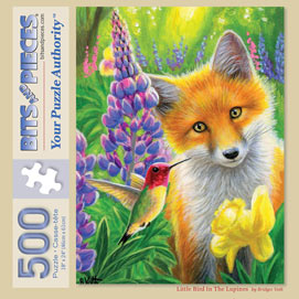 Little Bird In The Lupines 500 Piece Jigsaw Puzzle