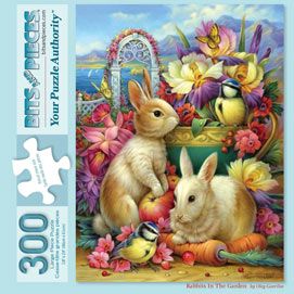Rabbits In The Garden 300 Large Piece Jigsaw Puzzle