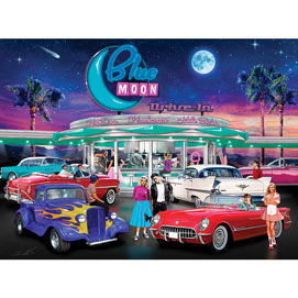 Blue Moon Drive In 1000 Piece Jigsaw Puzzle