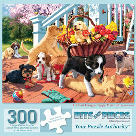 Hidden Image Puppy Mischief 300 Large Piece Jigsaw Puzzle