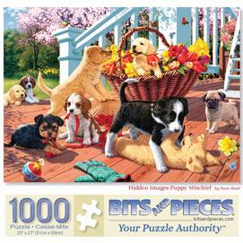 Hidden Image Puppy Mischief 1000 Piece Jigsaw Puzzle