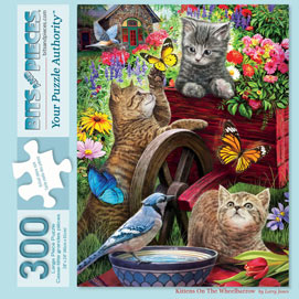 Kittens On A Wheelbarrow 300 Large Piece Jigsaw Puzzle