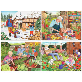 Set of 4: Tracy Hall 500 Piece Jigsaw Puzzles