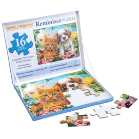 Kitten And Puppy 16 Extra Large Piece Reminisce Jigsaw Puzzle