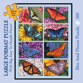 Butterflies & Blooms 300 Large Piece Jigsaw Puzzle