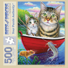 Fishing With Father 500 Piece Jigsaw Puzzle