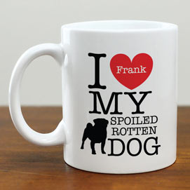 Personalized I Love My Dog Mug
