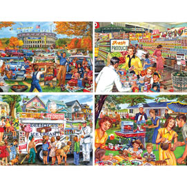 Set of 4: Ed Wargo 500 Piece Jigsaw Puzzles