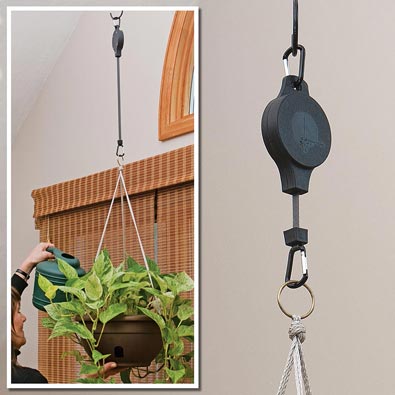 Plant Pulley 4pcs Hanging Basket Pulley Plant Hangers Plant Pulley