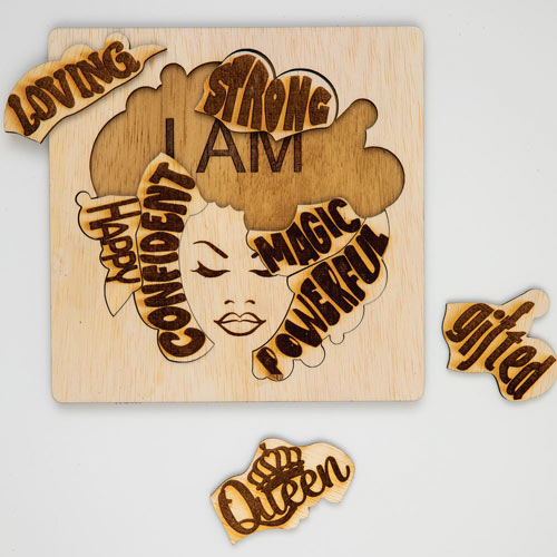 Affirmation Afro Tray Puzzle