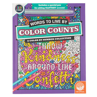 Color Counts Glitter Book - Words to Live By