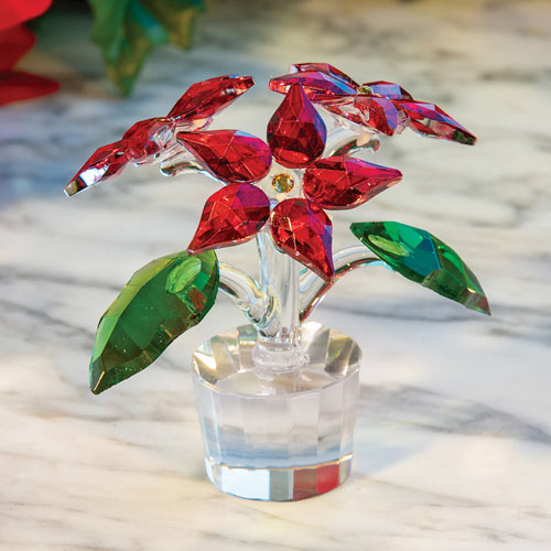Crystal Potted Poinsettia