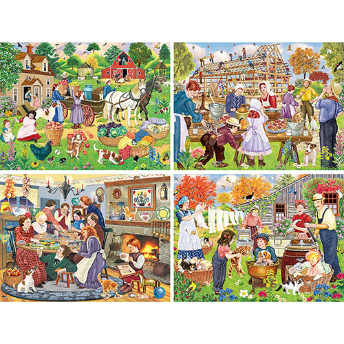 Set of 4: Rosiland Solomon 500 Piece Jigsaw Puzzles