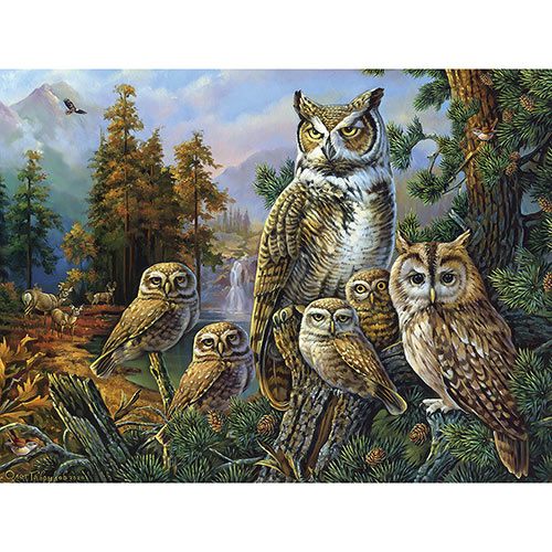 Owl Family 1000 Piece Jigsaw Puzzle