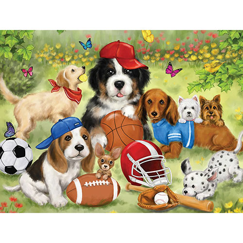 Sporty Pups 1000 Piece Jigsaw Puzzle
