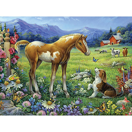 Foal And Puppy 300 Large Piece Jigsaw Puzzle