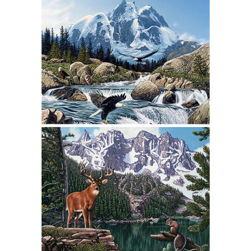 Set of 2: Hidden Image 1000 Piece Jigsaw Puzzles