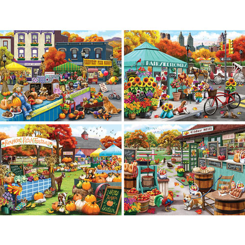 Set of 4: Nancy Wernersbach 300 Large Piece Jigsaw Puzzles