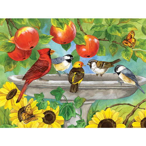 Fall Birdbath 500 Piece Jigsaw Puzzle