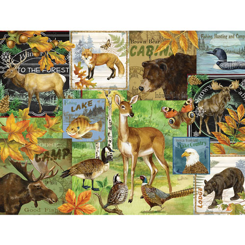 Lodge Collage 500 Piece Jigsaw Puzzle