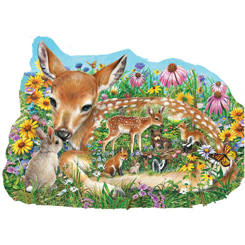 Fawn And Friends 300 Large Piece Shaped Jigsaw Puzzle
