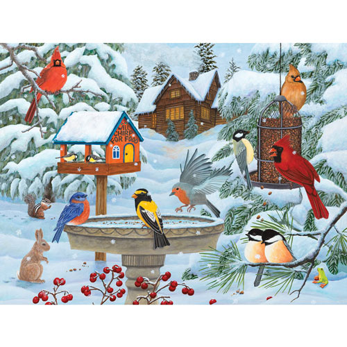 Winter Feeding Time 300 Large Piece Jigsaw Puzzle