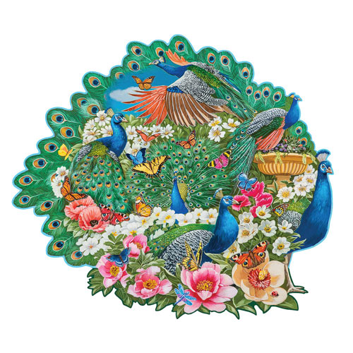 Peacock Garden 750 Piece Shaped Jigsaw Puzzle