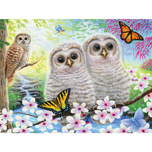 Spring Owlets 500 Piece Jigsaw Puzzle