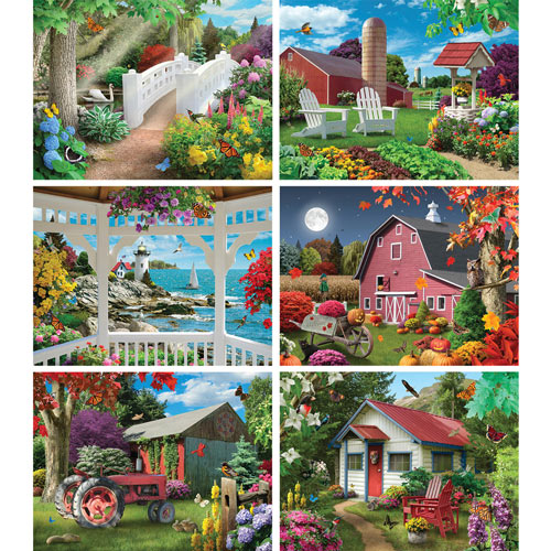 Set of 6: Alan Giana 500 Piece Jigsaw Puzzles