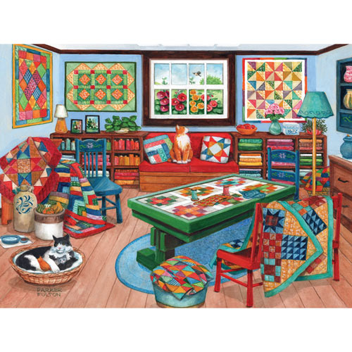 Quilting Room 300 Large Piece Jigsaw Puzzle