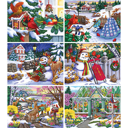 Set of 6: Nancy Wernersbach 300  Large Piece Puzzles