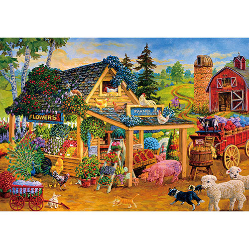 Barnyard Farmers Market 1000 Piece Jigsaw Puzzle