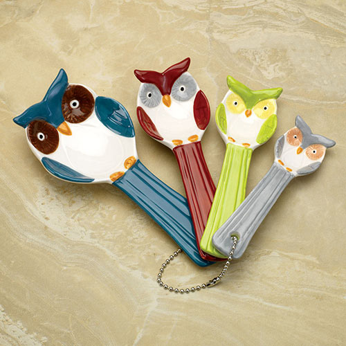 Ceramic Owl Measuring Spoons