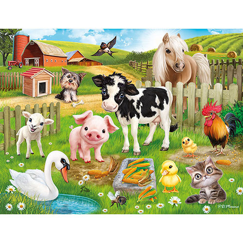 Farm Animal Club 200 Large Piece Jigsaw Puzzle
