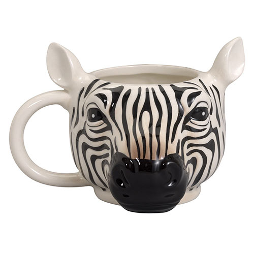 Jumbo Animal Shaped Zebra Mug 14 oz.