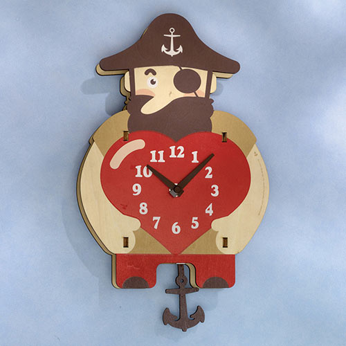 Pirate Moving Wall Clock