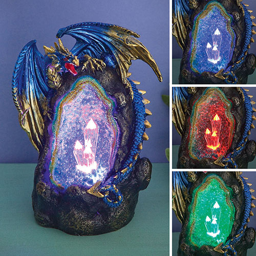 Mystical Dragon LED Crystal Sculpture