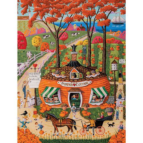 Pumpkin Cottage 300 Large Piece Jigsaw Puzzle