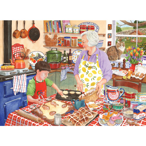Grandma's Kitchen Hot Cross Buns 1000 Piece Jigsaw Puzzle