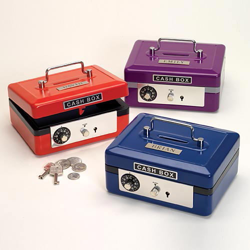 Personalized Cash Box - Red