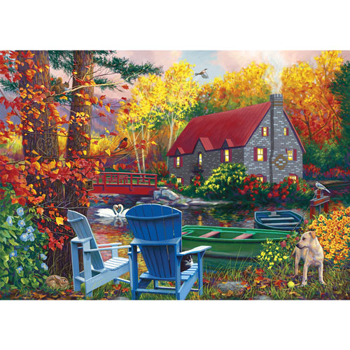 By The Lake In The Fall 1000 Piece Jigsaw Puzzle