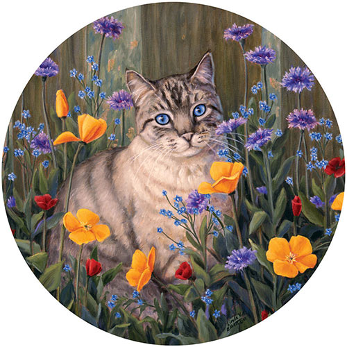 Forget Me Not 500 Piece Round Jigsaw Puzzle