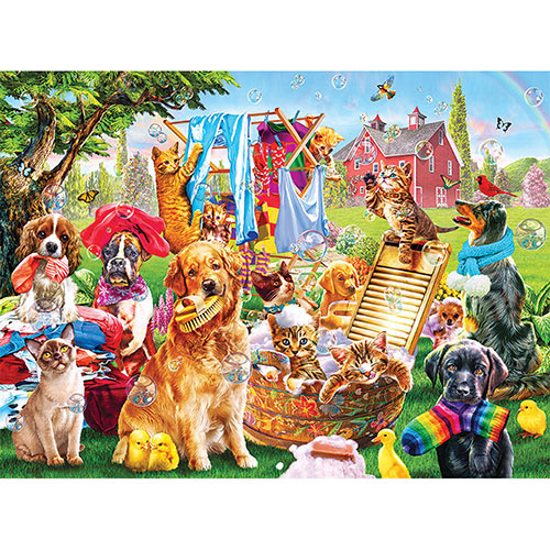 Pets On Wash Day 1000 Piece Jigsaw Puzzle