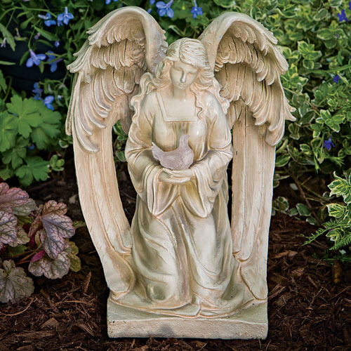 Angel And Dove Decorative Garden Statue