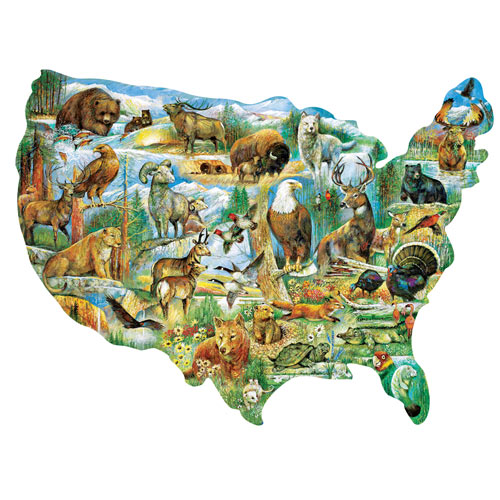American Wildlife 300 Large Piece Shaped Jigsaw Puzzle