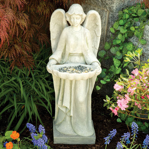 Angel Garden Birdfeeder Statue