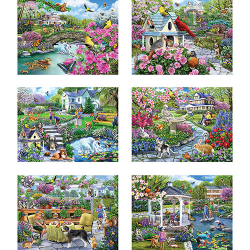 Set of 6: Mary Thompson 300 Large Piece Jigsaw Puzzles