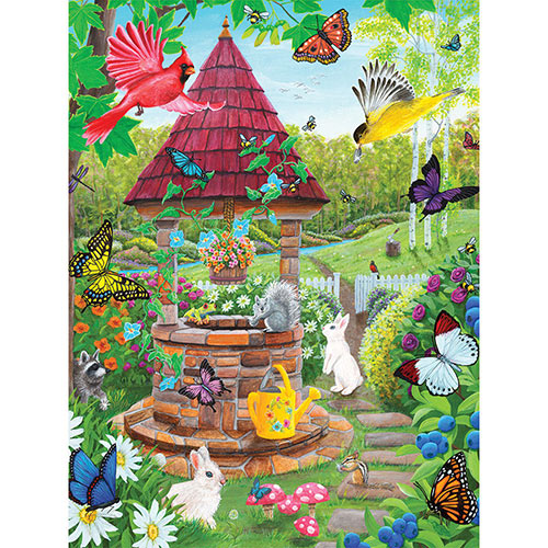 Wishing Well Garden 300 Large Piece Jigsaw Puzzle